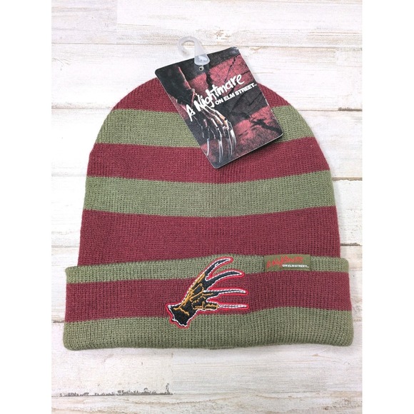 NWT Nightmare on Elm Street Beanie Knit Hat Freddy Krueger Sweater Skull Cap - Picture 1 of 7